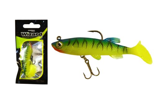 WIZARD SWIMBAIT - PADDLE LONG - 3 INCH – GREEN-REDTIGER