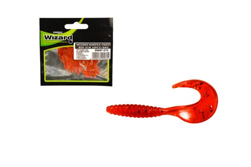 WIZARD HARPEX TWIST RED 3CM 10PCS/BAG