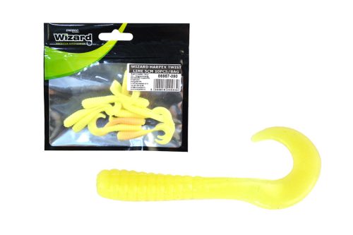 WIZARD HARPEX TWIST LIME 5CM 10PCS/BAG