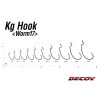 DECOY WORM17 KG HOOK #1 NS BLACK 9PCS/BAG