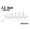 DECOY WORM19 SS HOOK #1 NS BLACK 9PCS/BAG