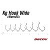 DECOY WORM25 KG HOOK WIDE #1 NS BLACK 8PCS/BAG