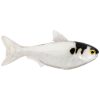 LIVETARGET 4.5” SHAD UNRIGGED WHITE / ALBINO 115 MM   SINKING