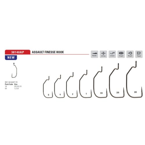 MUSTAD ASSAULT FINESSE TITANX 1 8DB/CS