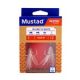 MUSTAD IN-LINE TRIPLE GRIP, RED TINSEL, 2 2DB/CSOMAG