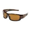 MUSTAD HP POLARIZED SUNGLASSES - BLACK FRAME, SMOKE LENS WITH BLUE REVO