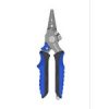 MUSTAD 7.5" 420 STAINLESS STEEL, STRAIGHT NOSE, BRAID CUTTER BLUE