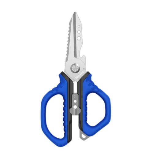 MUSTAD 7", SCISSORS, 420 STAINLESS STEEL, FINE POLISHED BLUE